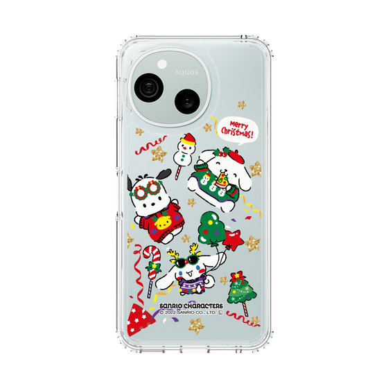 スリムプロテクションケース［ ポムポムプリン＆シナモン＆ポチャッコ - Xmas - ソロ ］