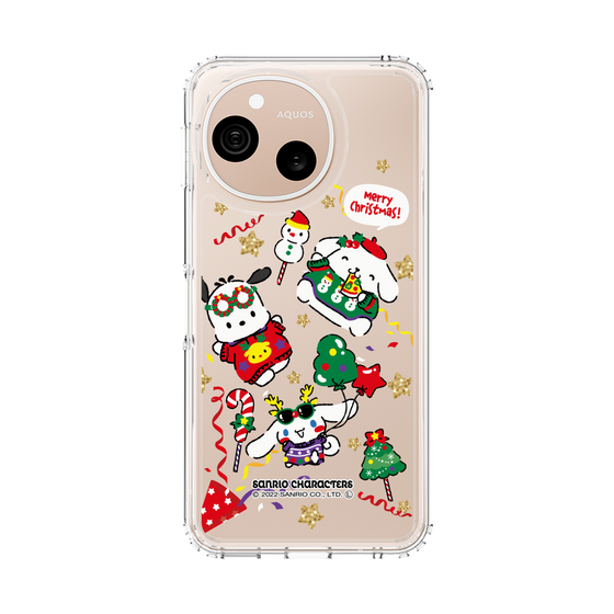 スリムプロテクションケース［ ポムポムプリン＆シナモン＆ポチャッコ - Xmas - ソロ ］