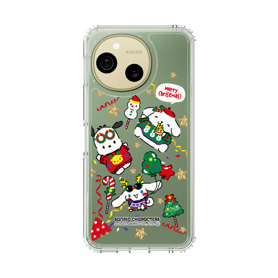 スリムプロテクションケース［ ポムポムプリン＆シナモン＆ポチャッコ - Xmas - ソロ ］