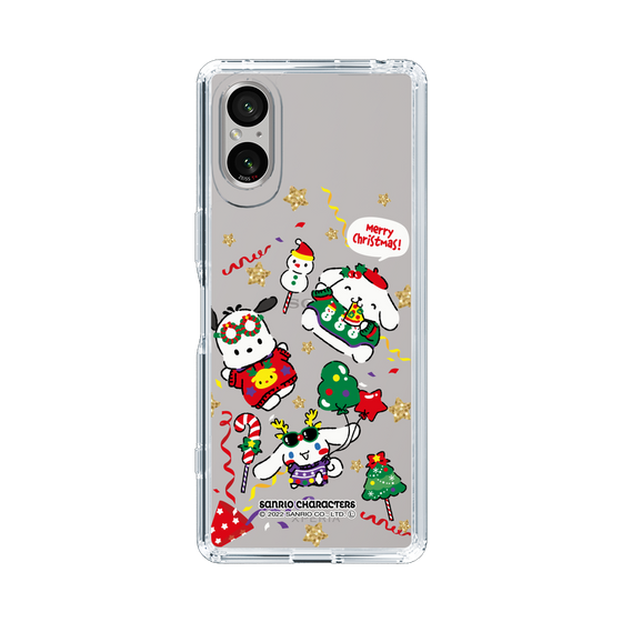 スリムプロテクションケース［ ポムポムプリン＆シナモン＆ポチャッコ - Xmas - ソロ ］