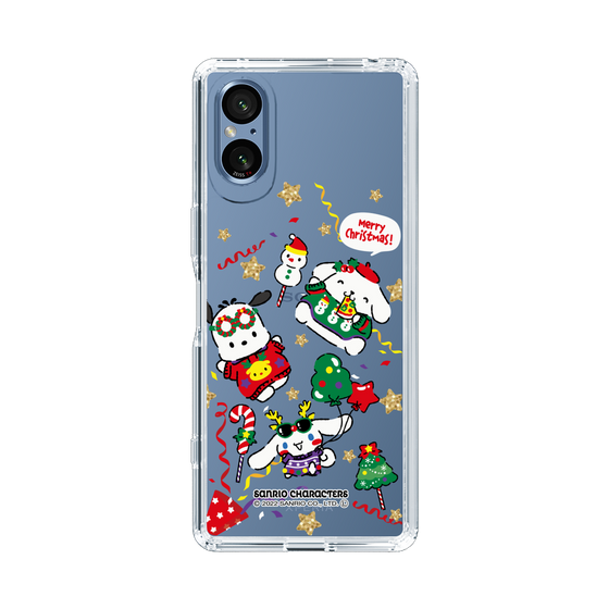 スリムプロテクションケース［ ポムポムプリン＆シナモン＆ポチャッコ - Xmas - ソロ ］