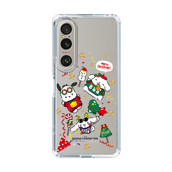 スリムプロテクションケース［ ポムポムプリン＆シナモン＆ポチャッコ - Xmas - ソロ ］