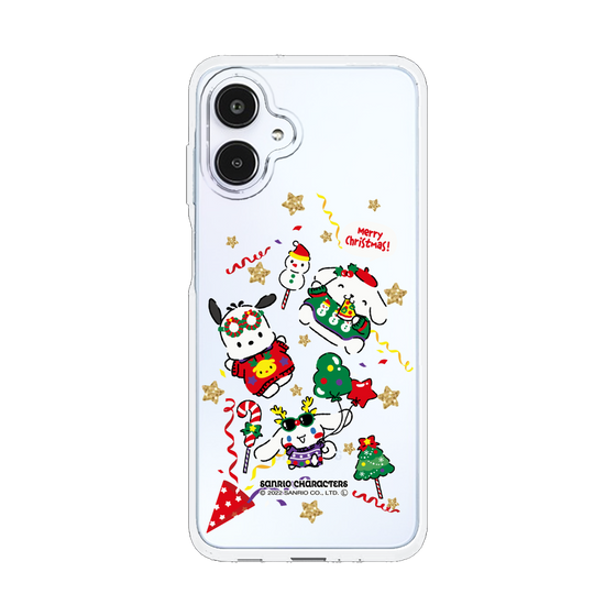 スリムプロテクションケース［ ポムポムプリン＆シナモン＆ポチャッコ - Xmas - ソロ ］