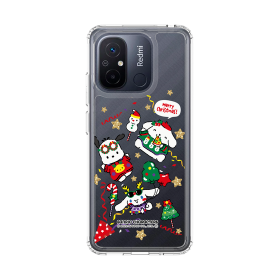 スリムプロテクションケース［ ポムポムプリン＆シナモン＆ポチャッコ - Xmas - ソロ ］