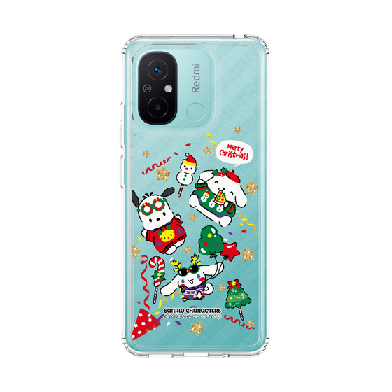 スリムプロテクションケース［ ポムポムプリン＆シナモン＆ポチャッコ - Xmas - ソロ ］