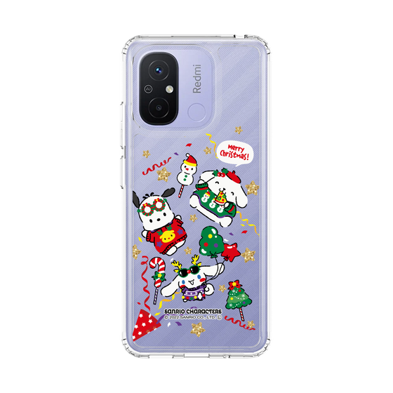 スリムプロテクションケース［ ポムポムプリン＆シナモン＆ポチャッコ - Xmas - ソロ ］
