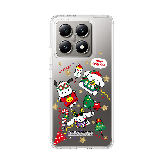 スリムプロテクションケース［ ポムポムプリン＆シナモン＆ポチャッコ - Xmas - ソロ ］