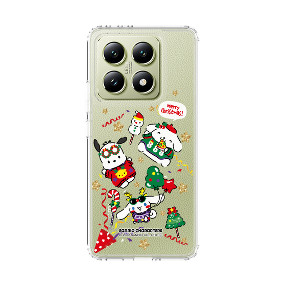 スリムプロテクションケース［ ポムポムプリン＆シナモン＆ポチャッコ - Xmas - ソロ ］