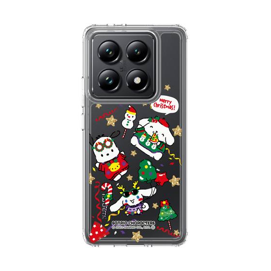 スリムプロテクションケース［ ポムポムプリン＆シナモン＆ポチャッコ - Xmas - ソロ ］