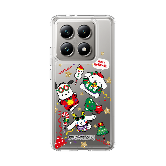 スリムプロテクションケース［ ポムポムプリン＆シナモン＆ポチャッコ - Xmas - ソロ ］
