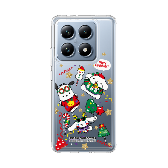 スリムプロテクションケース［ ポムポムプリン＆シナモン＆ポチャッコ - Xmas - ソロ ］