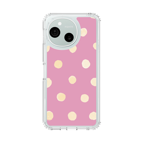 スリムプロテクションケース［ 水彩ドット・レトロカラー - Pink ］