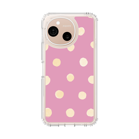 スリムプロテクションケース［ 水彩ドット・レトロカラー - Pink ］