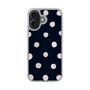スリムプロテクションケース［ 水彩ドット・レトロカラー - Navy ］