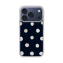 スリムプロテクションケース［ 水彩ドット・レトロカラー - Navy ］