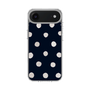 スリムプロテクションケース［ 水彩ドット・レトロカラー - Navy ］