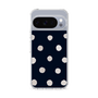 スリムプロテクションケース［ 水彩ドット・レトロカラー - Navy ］