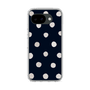 スリムプロテクションケース［ 水彩ドット・レトロカラー - Navy ］