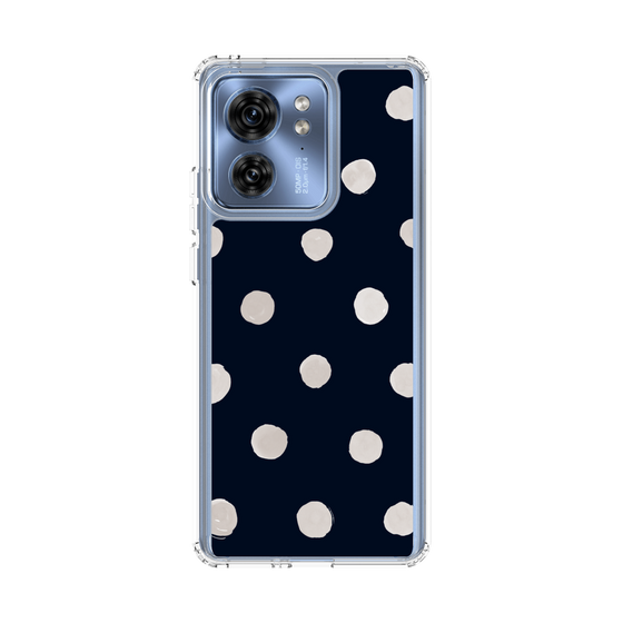 スリムプロテクションケース［ 水彩ドット・レトロカラー - Navy ］