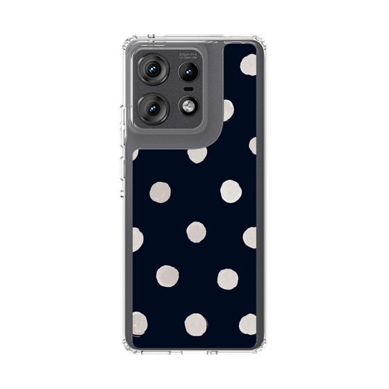 スリムプロテクションケース［ 水彩ドット・レトロカラー - Navy ］