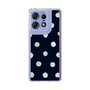 スリムプロテクションケース［ 水彩ドット・レトロカラー - Navy ］