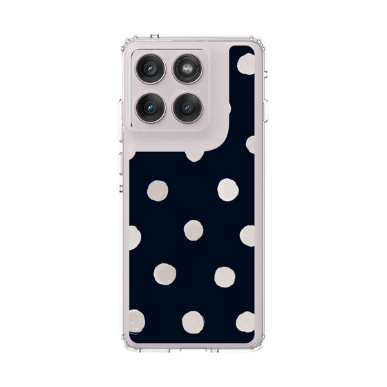 スリムプロテクションケース［ 水彩ドット・レトロカラー - Navy ］