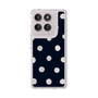 スリムプロテクションケース［ 水彩ドット・レトロカラー - Navy ］