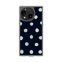 スリムプロテクションケース［ 水彩ドット・レトロカラー - Navy ］