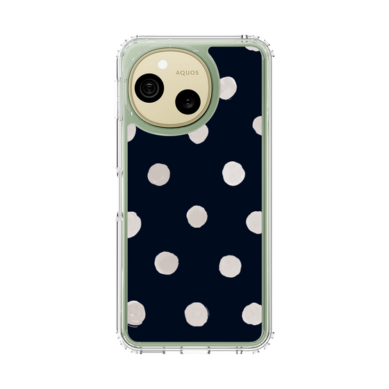 スリムプロテクションケース［ 水彩ドット・レトロカラー - Navy ］