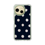スリムプロテクションケース［ 水彩ドット・レトロカラー - Navy ］