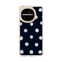 スリムプロテクションケース［ 水彩ドット・レトロカラー - Navy ］