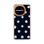 スリムプロテクションケース［ 水彩ドット・レトロカラー - Navy ］