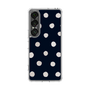 スリムプロテクションケース［ 水彩ドット・レトロカラー - Navy ］