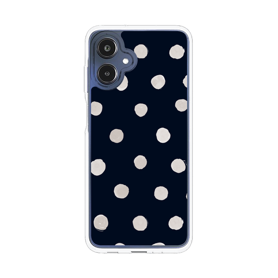 スリムプロテクションケース［ 水彩ドット・レトロカラー - Navy ］