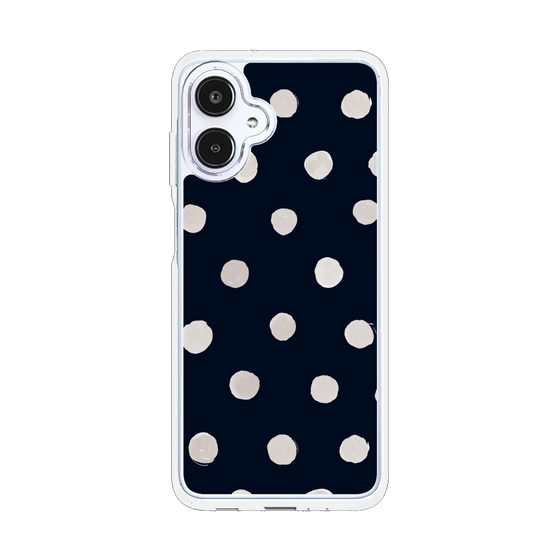 スリムプロテクションケース［ 水彩ドット・レトロカラー - Navy ］