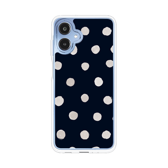 スリムプロテクションケース［ 水彩ドット・レトロカラー - Navy ］
