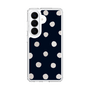 スリムプロテクションケース［ 水彩ドット・レトロカラー - Navy ］