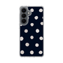 スリムプロテクションケース［ 水彩ドット・レトロカラー - Navy ］