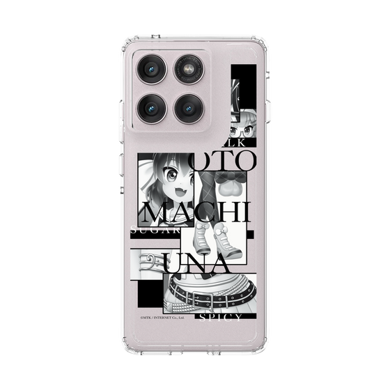 スリムプロテクションケース［ 音街ウナ - コラージュ - モノクロ ］