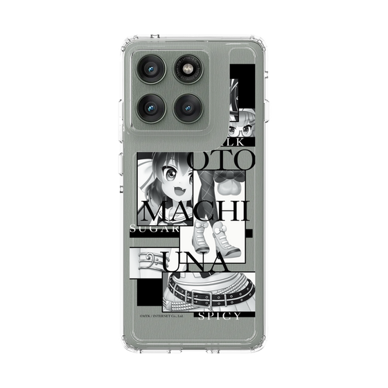 スリムプロテクションケース［ 音街ウナ - コラージュ - モノクロ ］