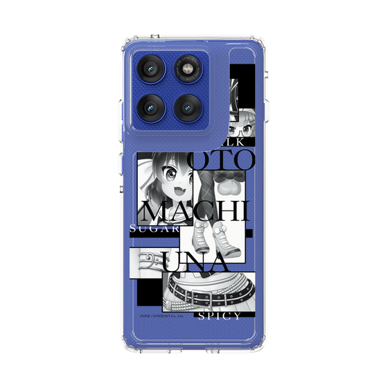 スリムプロテクションケース［ 音街ウナ - コラージュ - モノクロ ］