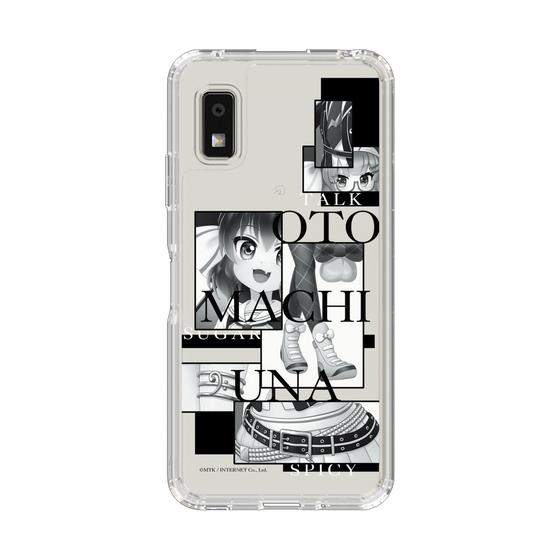 スリムプロテクションケース［ 音街ウナ - コラージュ - モノクロ ］