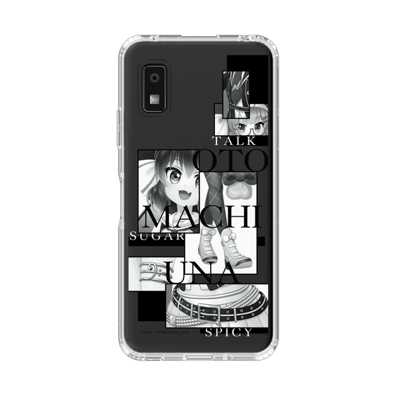 スリムプロテクションケース［ 音街ウナ - コラージュ - モノクロ ］