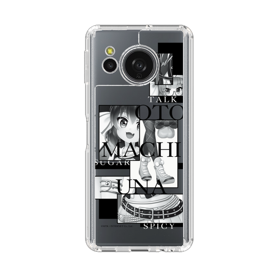 スリムプロテクションケース［ 音街ウナ - コラージュ - モノクロ ］