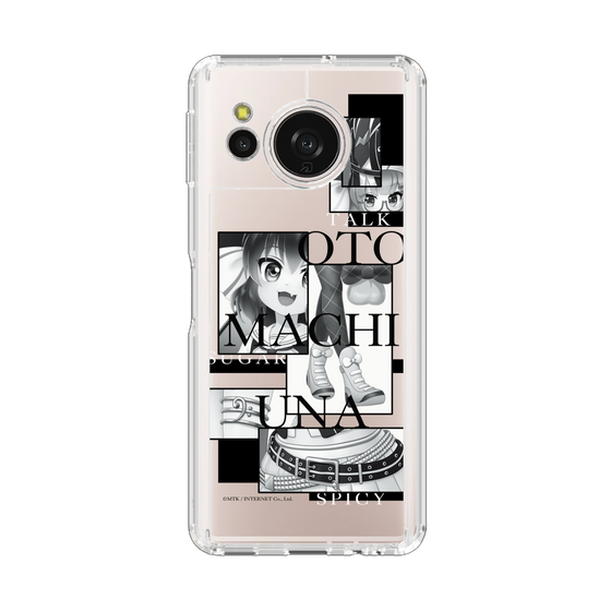 スリムプロテクションケース［ 音街ウナ - コラージュ - モノクロ ］