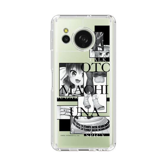 スリムプロテクションケース［ 音街ウナ - コラージュ - モノクロ ］