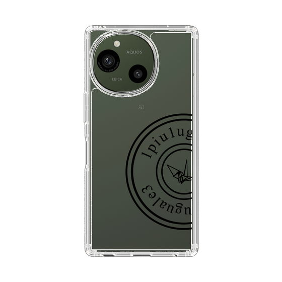 スリムプロテクションケース［ 1PIU1UGUALE3 - 鶴 - Black ］