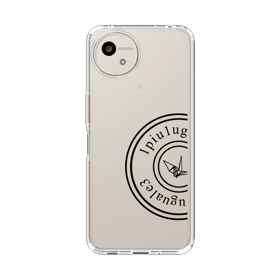 スリムプロテクションケース［ 1PIU1UGUALE3 - 鶴 - Black ］