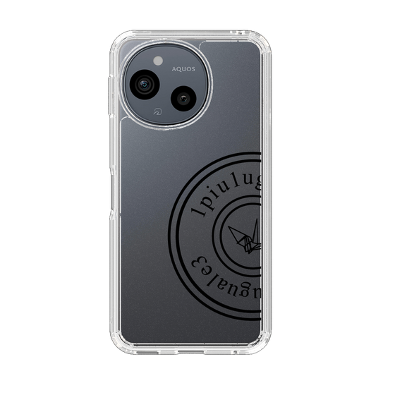 スリムプロテクションケース［ 1PIU1UGUALE3 - 鶴 - Black ］