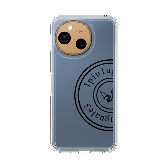 スリムプロテクションケース［ 1PIU1UGUALE3 - 鶴 - Black ］